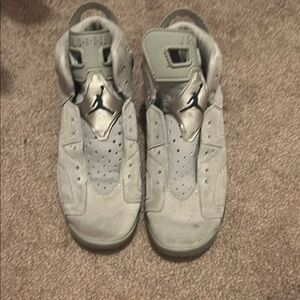 Jordan Women's Sneakers - Gray and Silver